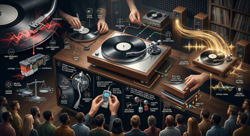 How to Connect a Record Player to Speakers