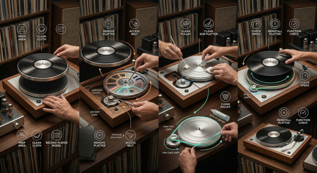 How to Replace a Turntable Belt — Step-by-Step