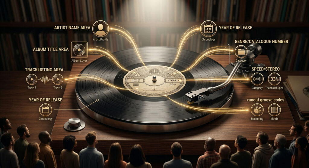 how to read a record label