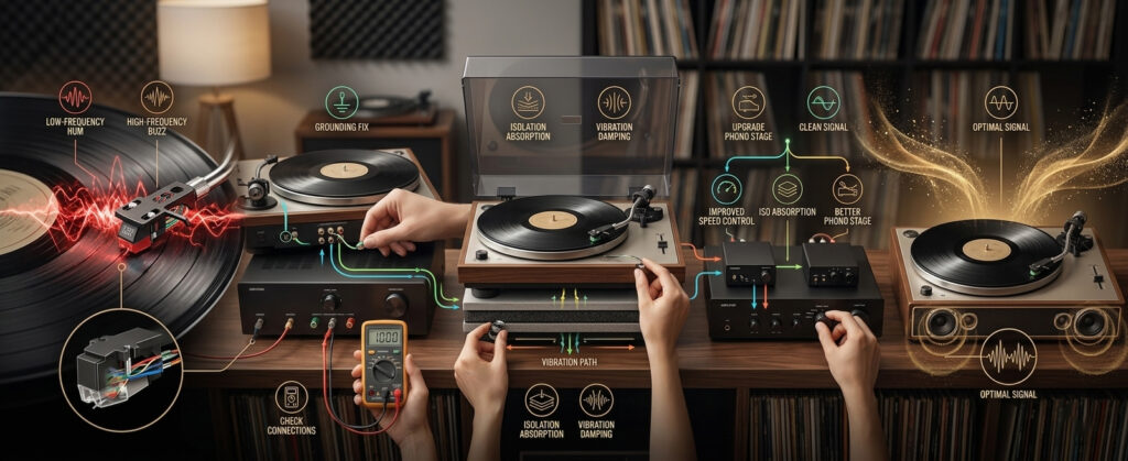 Turntable Hum and Buzzing: How to Fix
