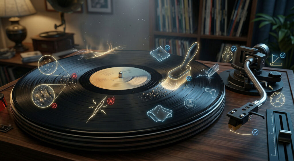 vinyl crackle, pops and surface noise — causes and fixes