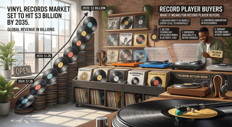 Vinyl Records Market Set to Hit $3 Billion by 2035 — What It Means for Record Player Buyers