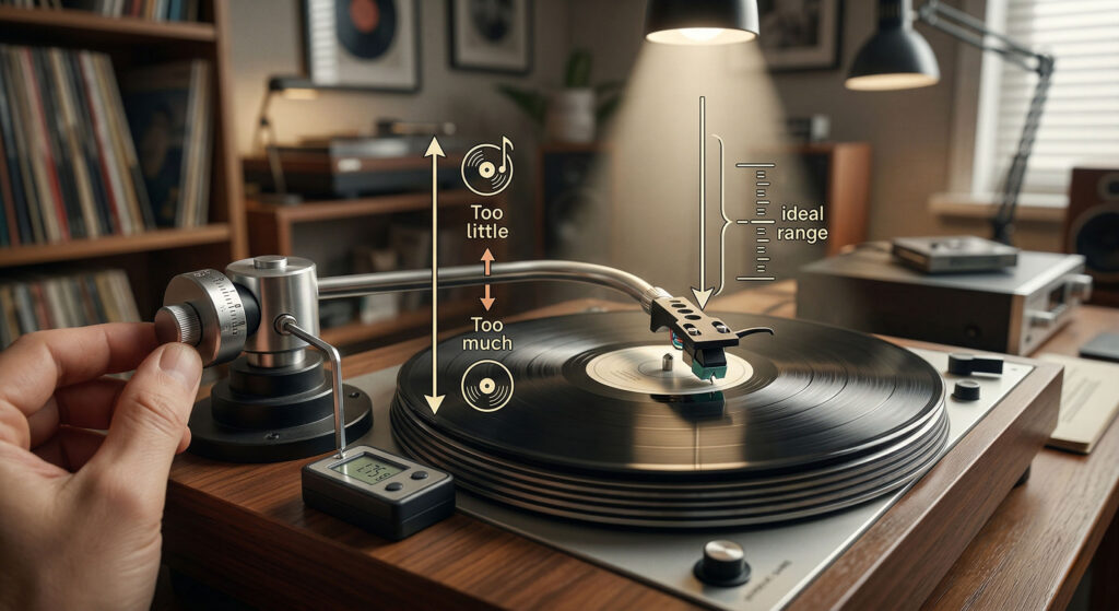 what is tracking force? how to set it right on your record player