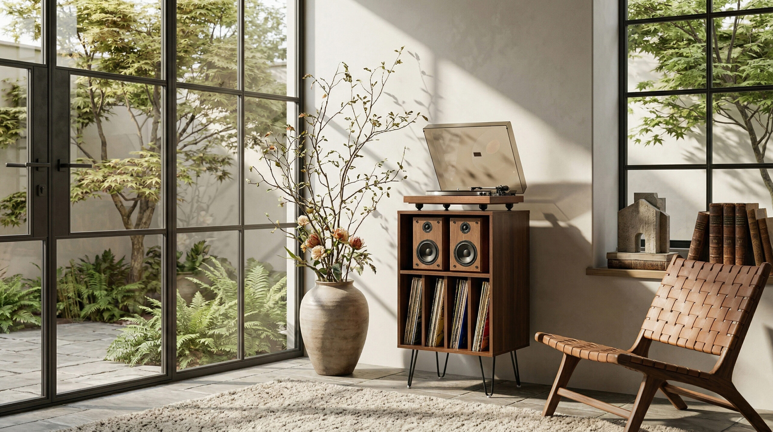 Cleaning a vinyl record before playing on a record player